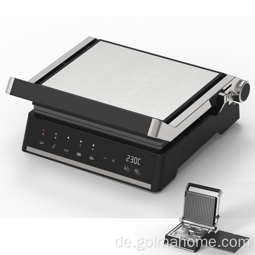 Decken Sie elektrische Grill-Sandwichhersteller Kontakt Grill-Panini-Hersteller